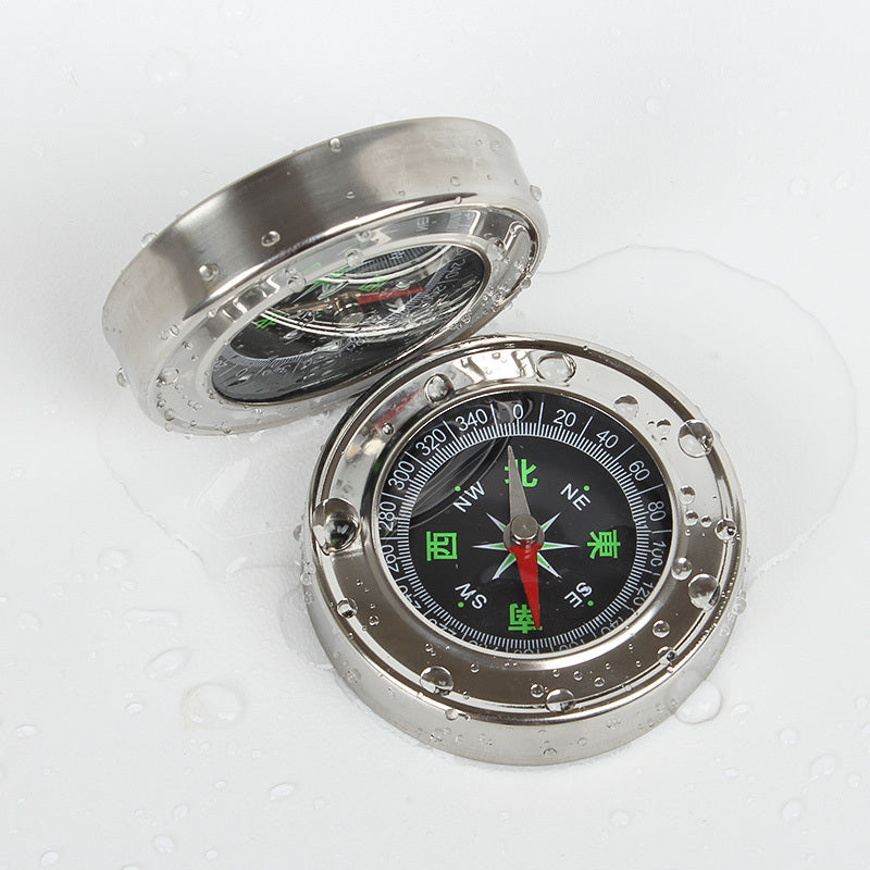 Stainless Steel Compass Portable Outdoor Hiking Camping